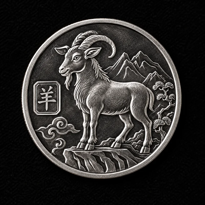 GOAT 1/10 OZ hand-stamped silver coin