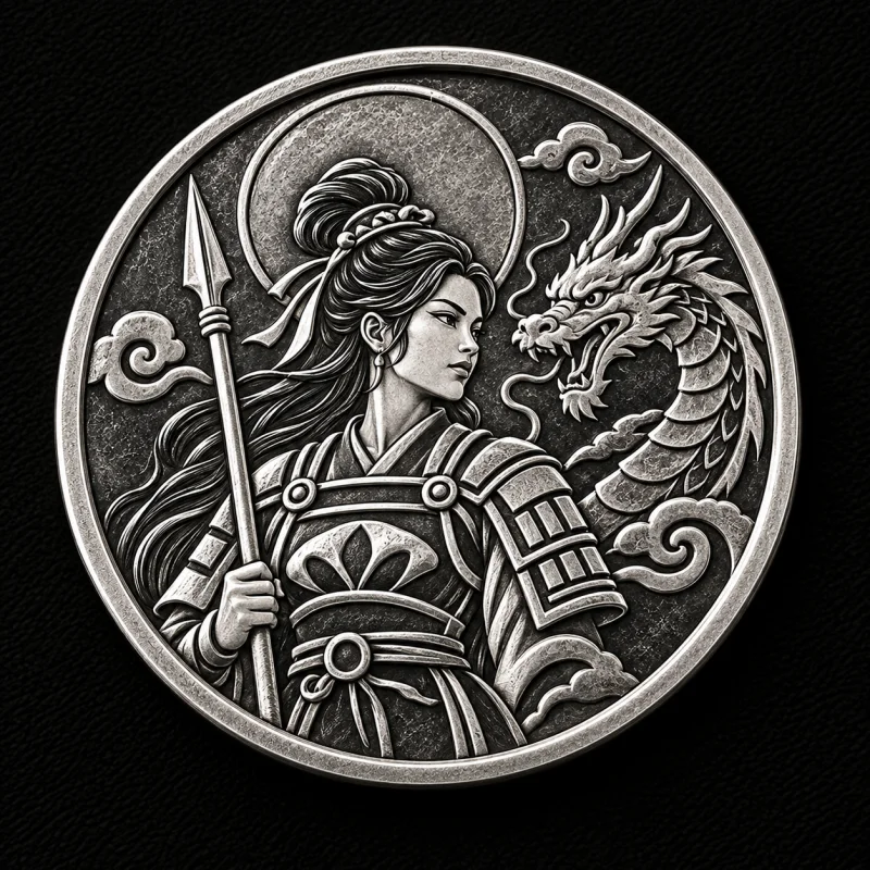 Dragonheart Guardian hand-stamped silver coin